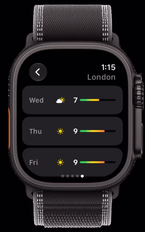 Sunwise on Apple Watch: Daily outlook