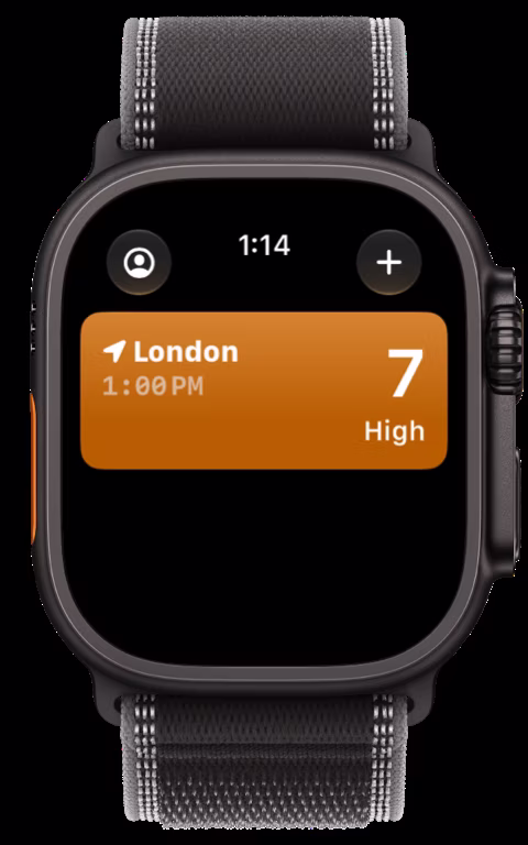 Sunwise on Apple Watch: Places